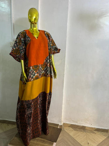 Mix n Match Adire Boubou Gown