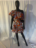 MonoStrap Midi ruffled Dress