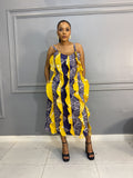 Adire Mix n Match Frill Dress