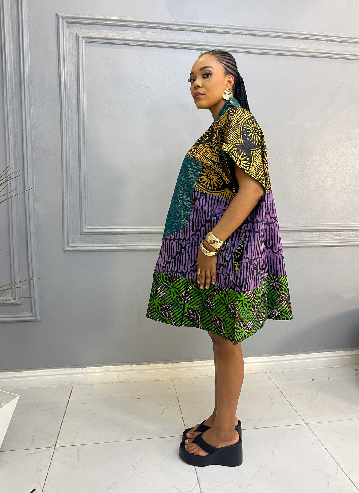 Mix n Match Ankara Midi Gown